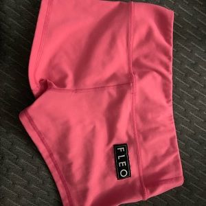 SOLD Flamingo Pink FLEO shorts.